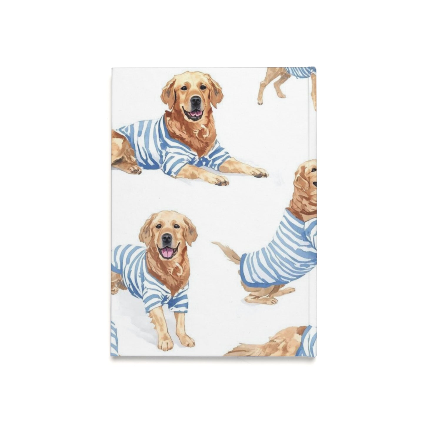 Golden Retriever Journal - "Blue Pyjamas" Hardcover A5