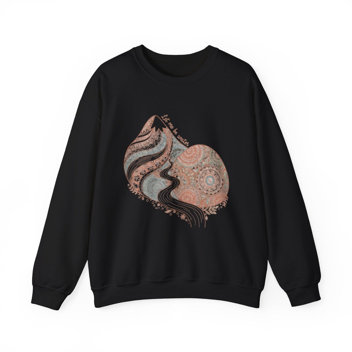Boho Mandala Paisley Sweatshirt | artisanal boho print, mandala pattern