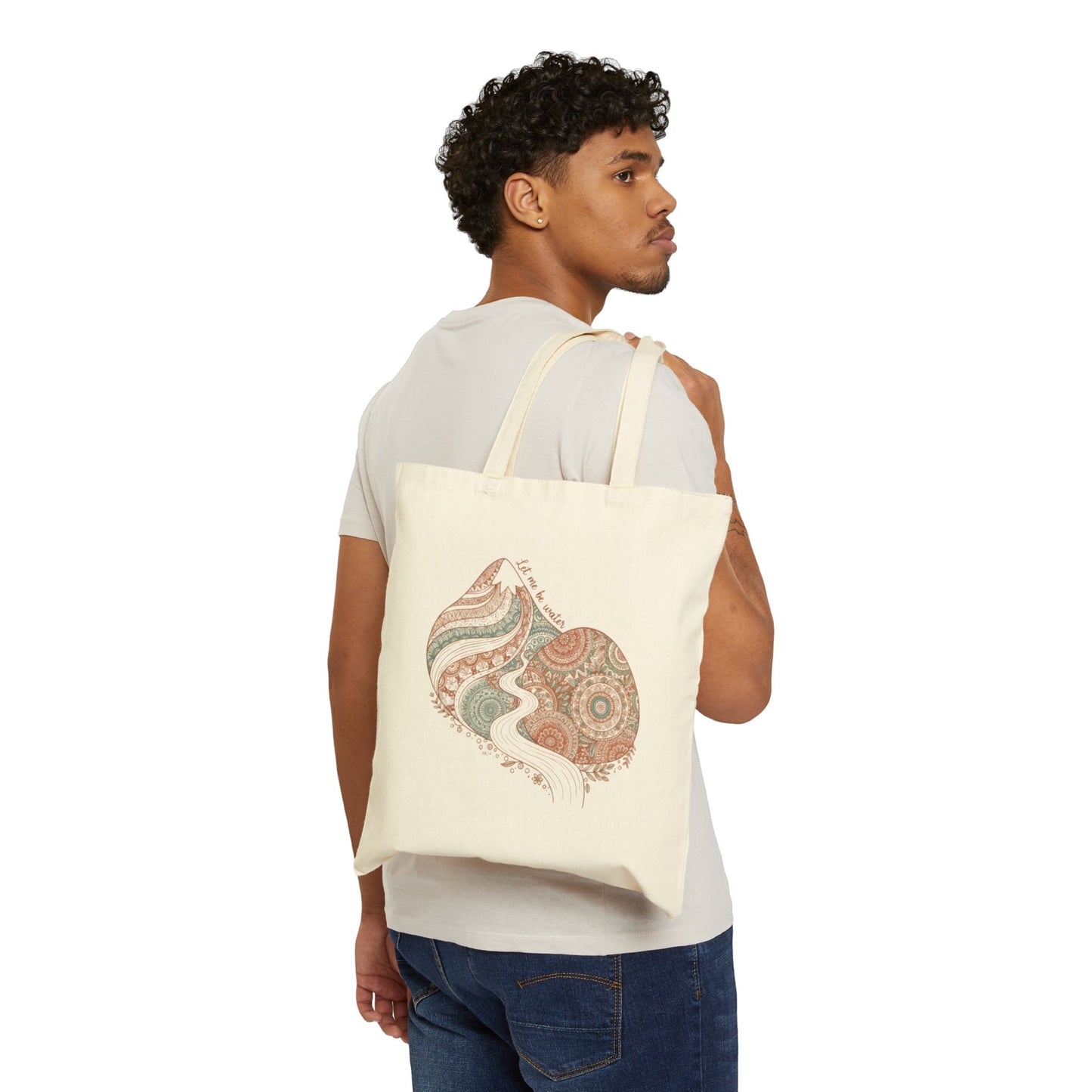 Handcrafted Mandala Paisley Tote | Boho canvas bag, artisanal boho prints