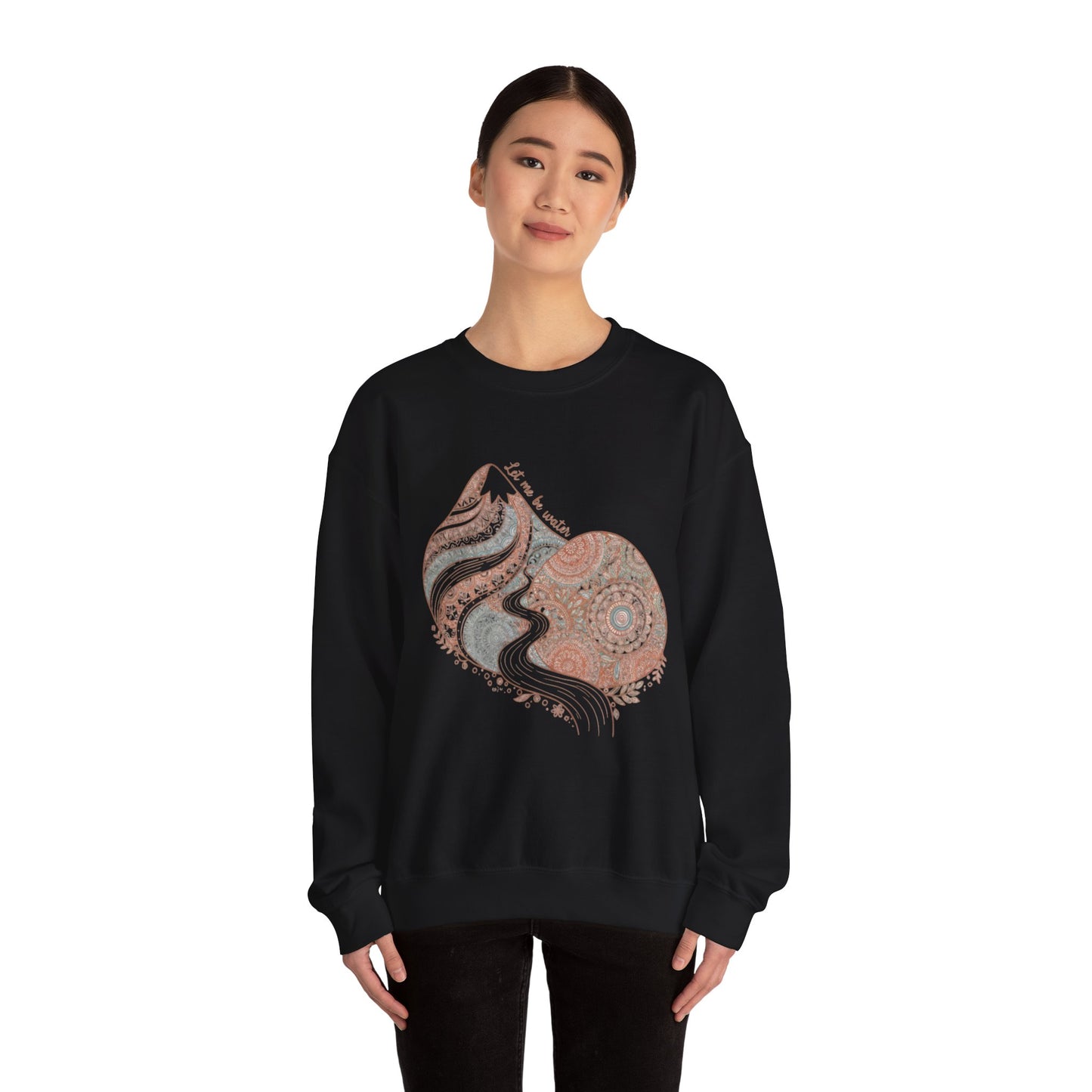 Boho Mandala Paisley Sweatshirt | artisanal boho print, mandala pattern