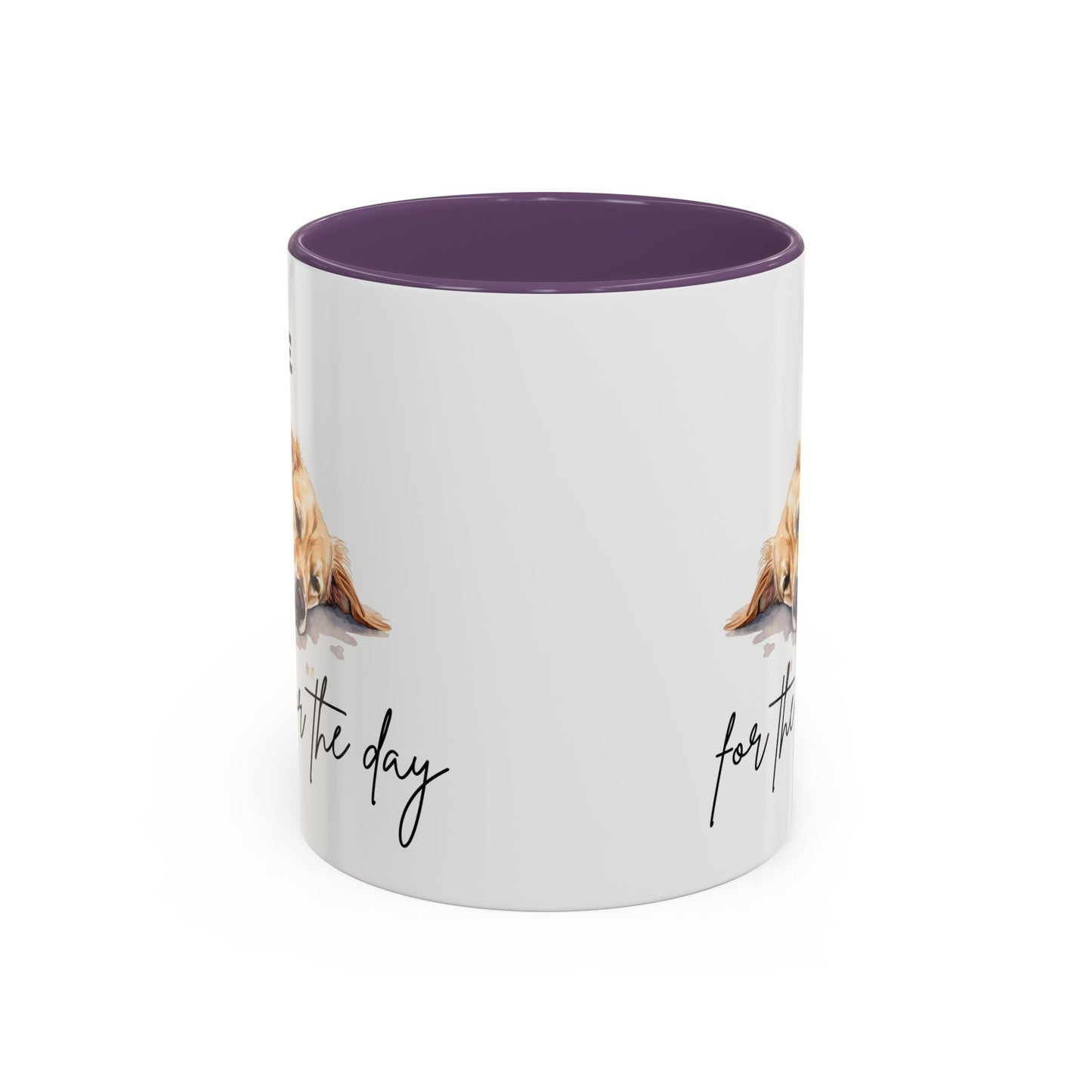 "Done for the day" – golden retriever Accent Mug