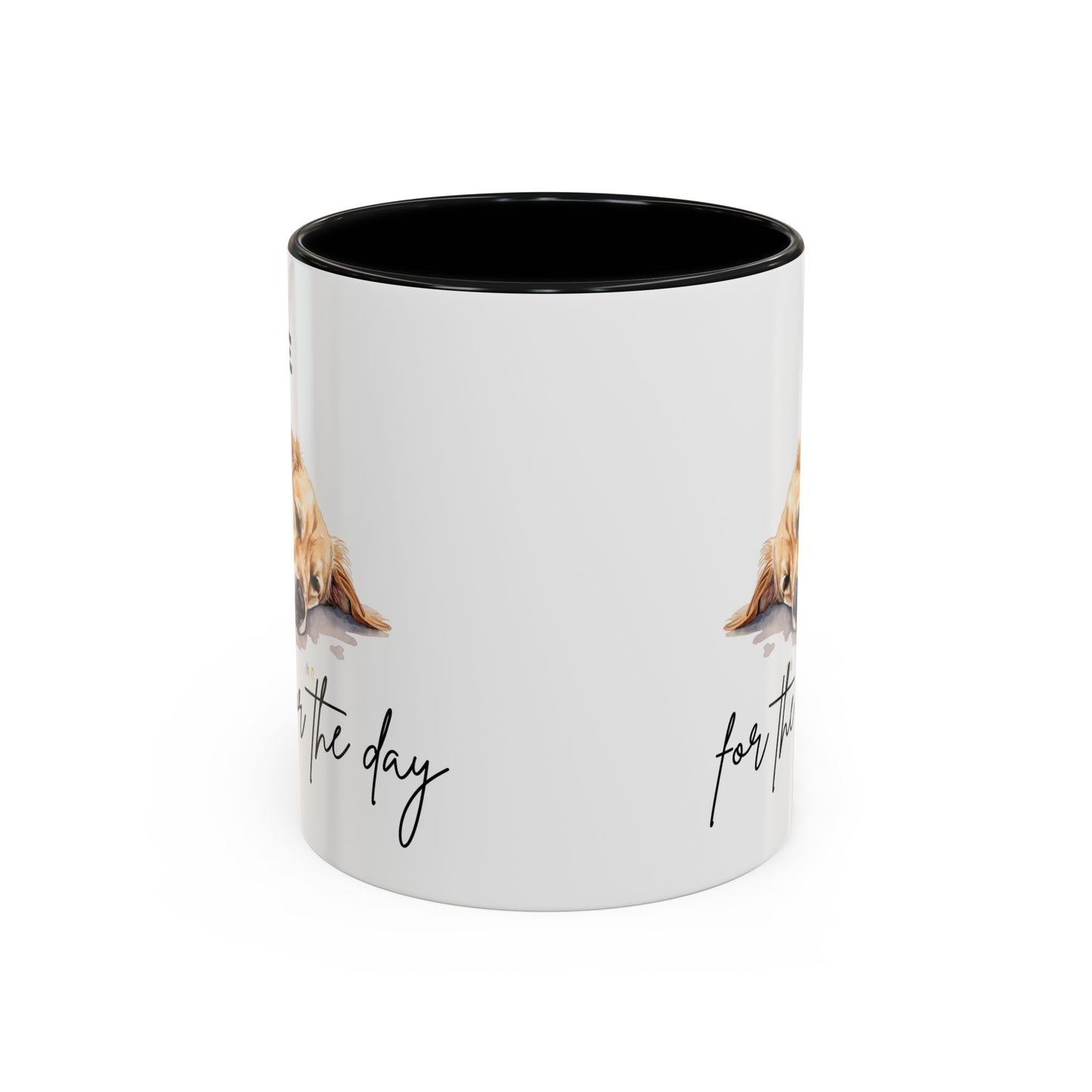 "Done for the day" – golden retriever Accent Mug