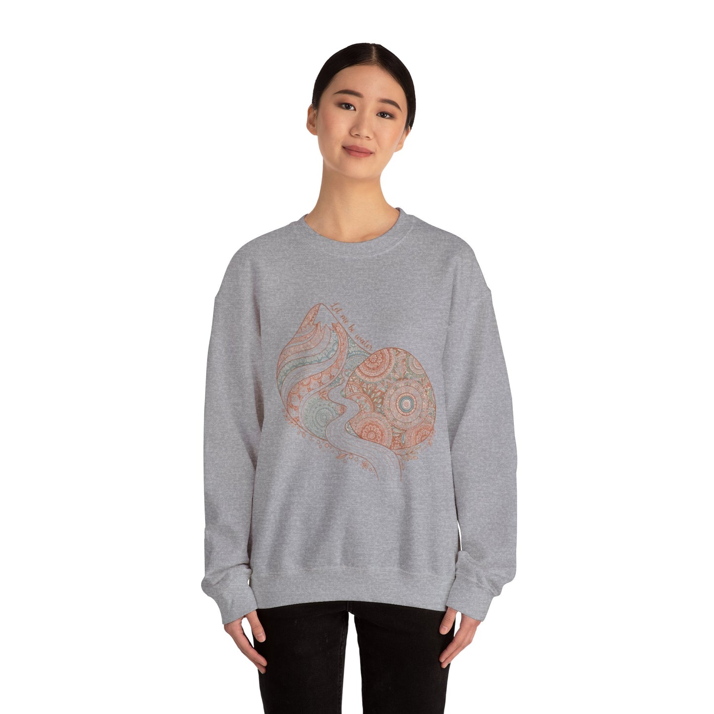 Boho Mandala Paisley Sweatshirt | artisanal boho print, mandala pattern