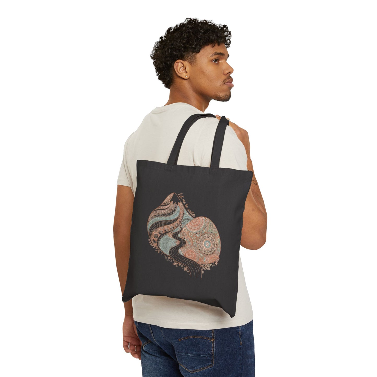 Handcrafted Mandala Paisley Tote | Boho canvas bag, artisanal boho prints