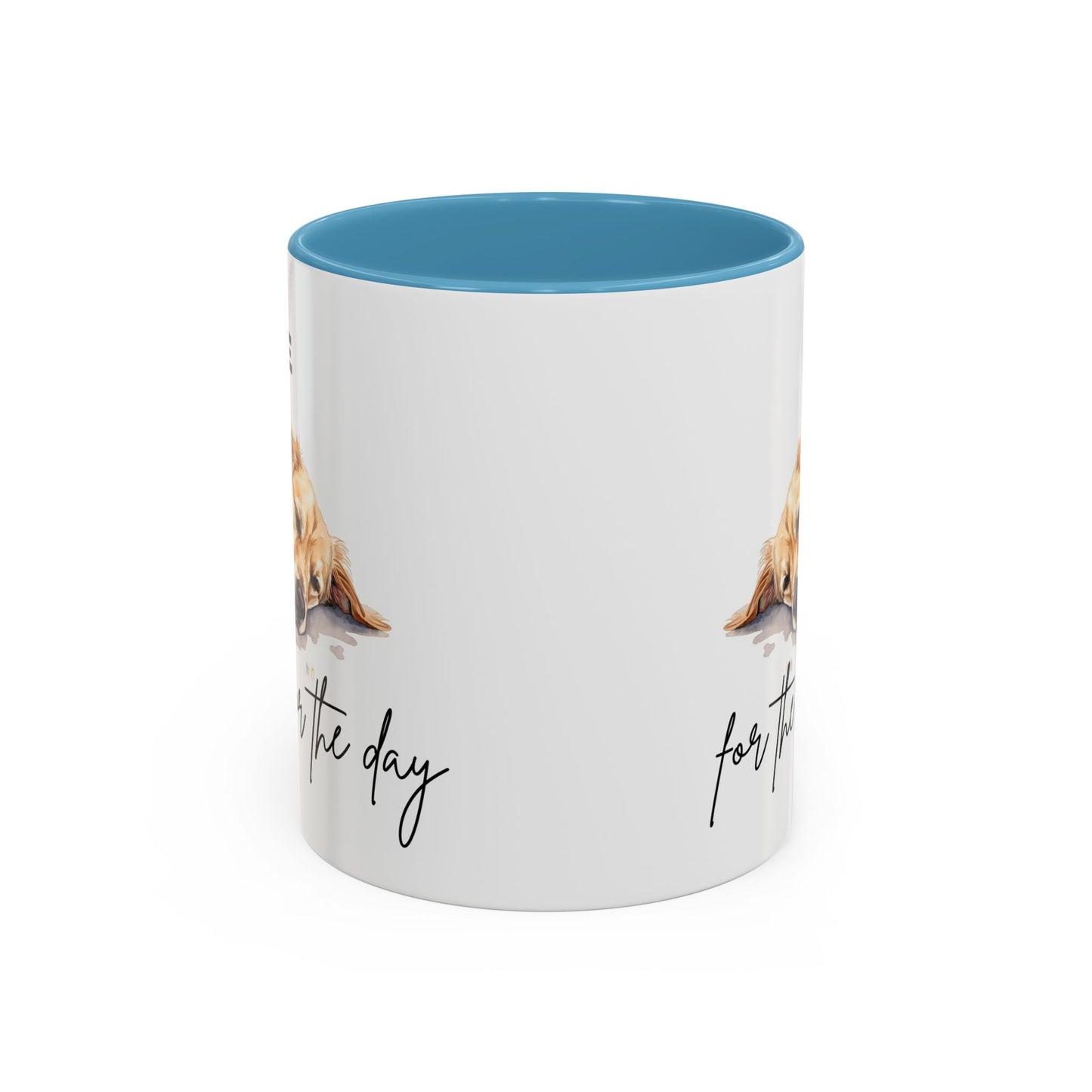 "Done for the day" – golden retriever Accent Mug