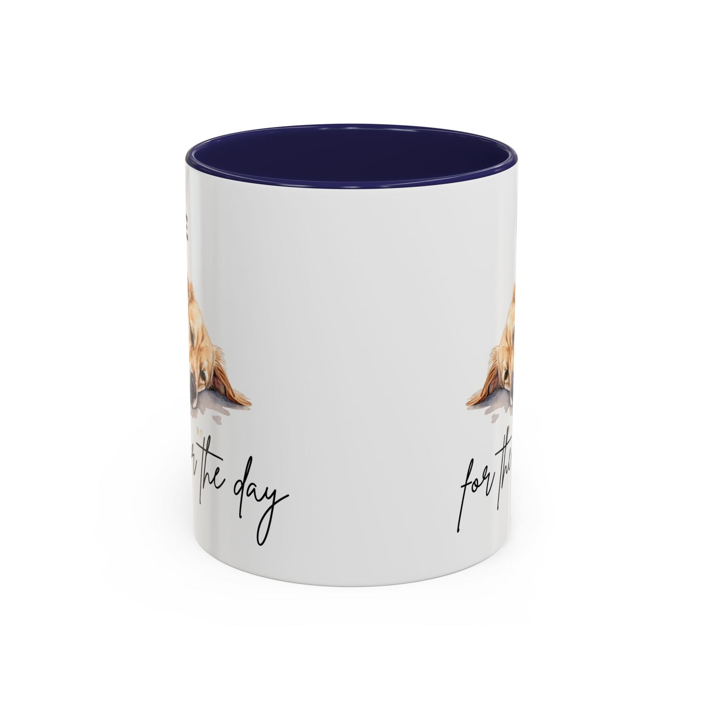 "Done for the day" – golden retriever Accent Mug