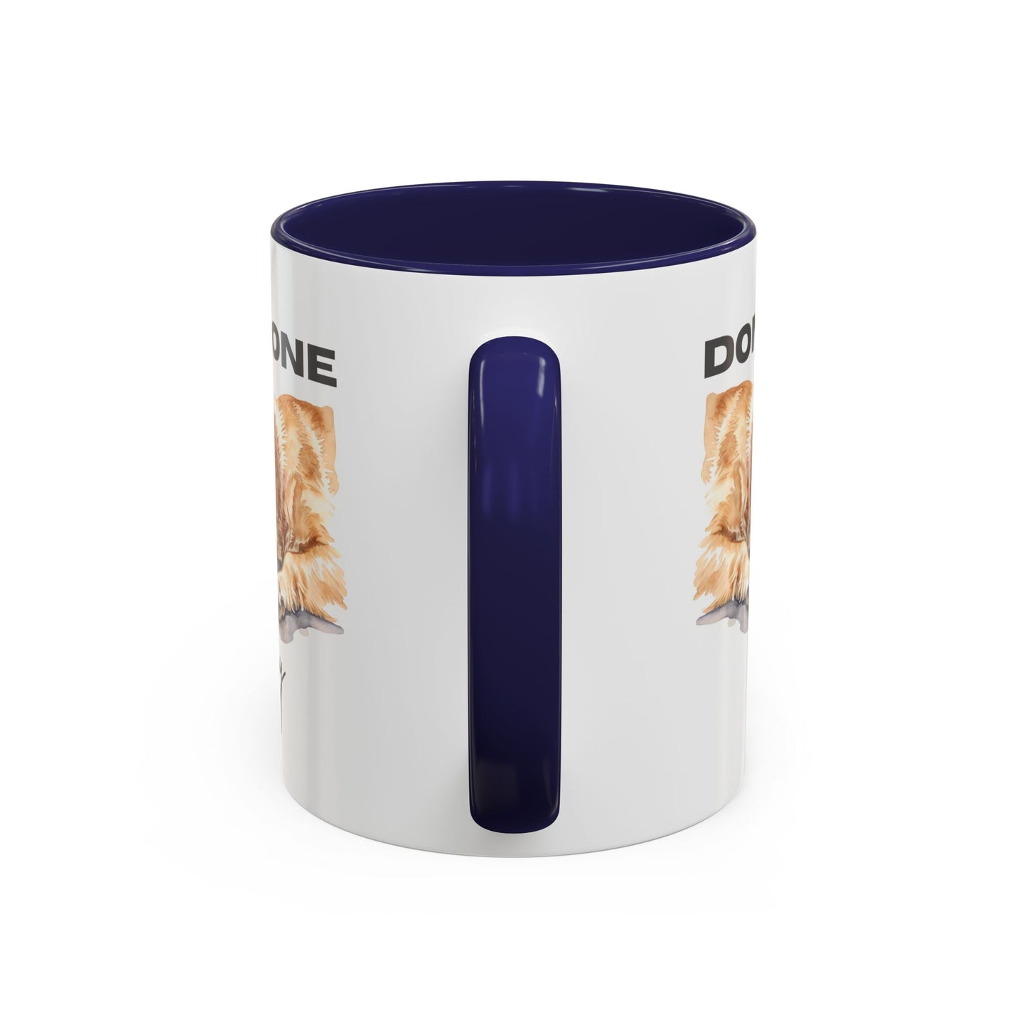 "Done for the day" – golden retriever Accent Mug