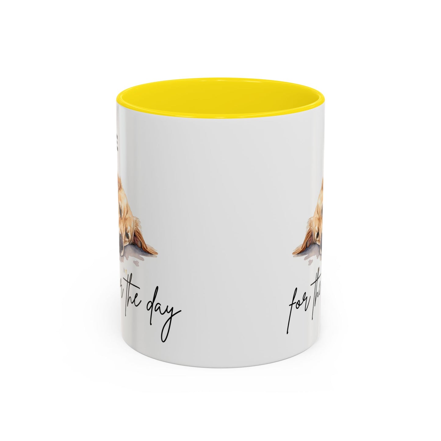 "Done for the day" – golden retriever Accent Mug