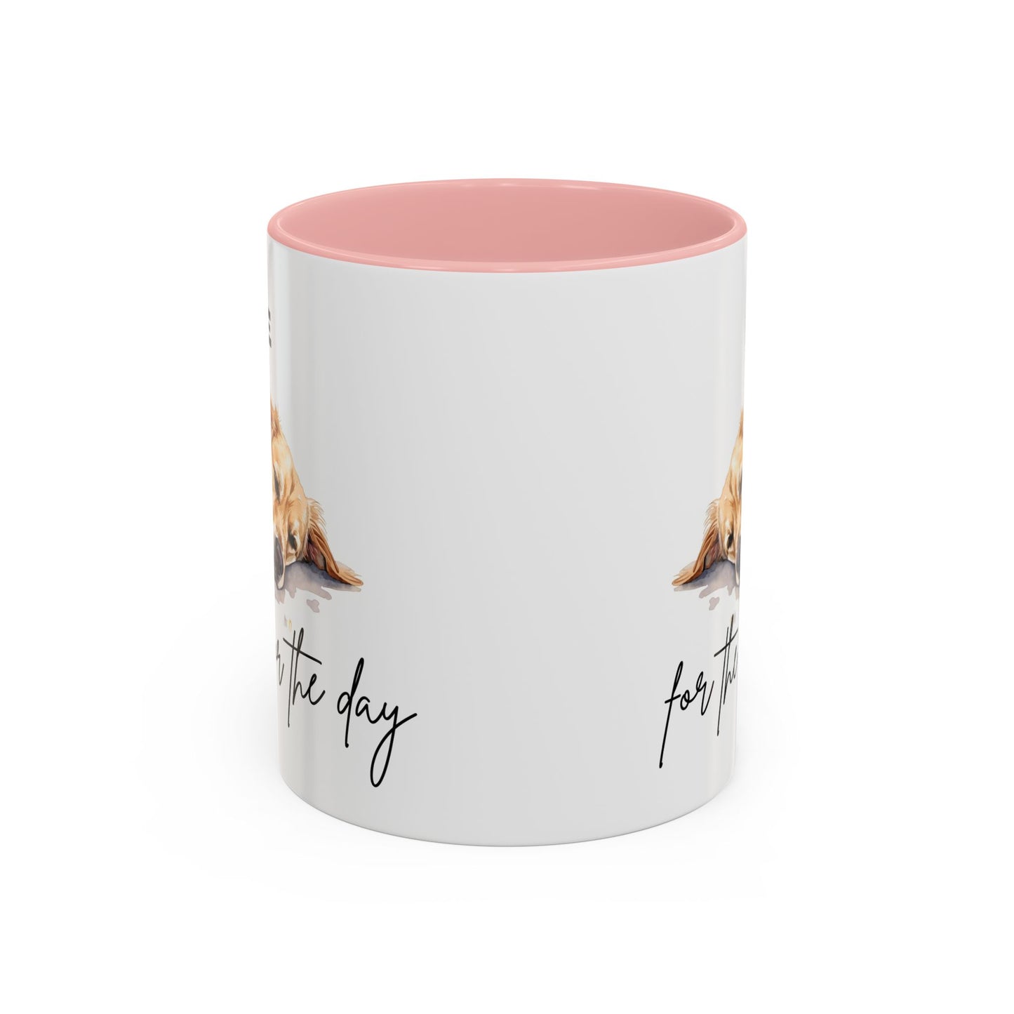 "Done for the day" – golden retriever Accent Mug