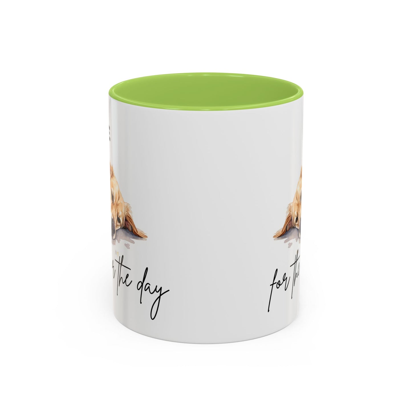"Done for the day" – golden retriever Accent Mug