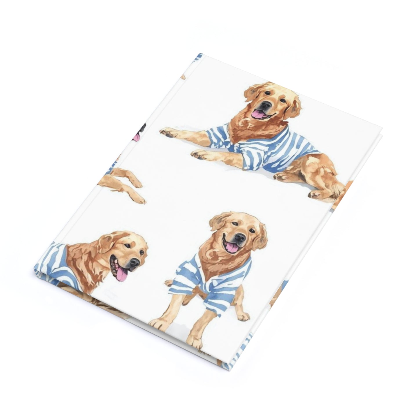 Golden Retriever Journal - "Blue Pyjamas" Hardcover A5