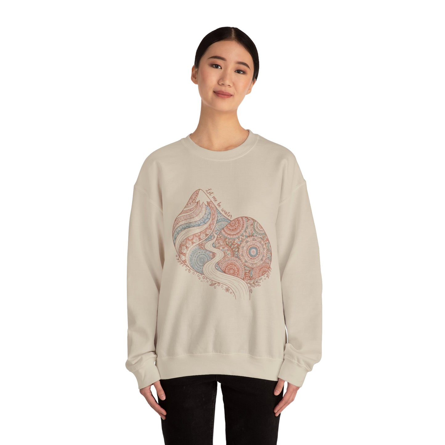 Boho Mandala Paisley Sweatshirt | artisanal boho print, mandala pattern