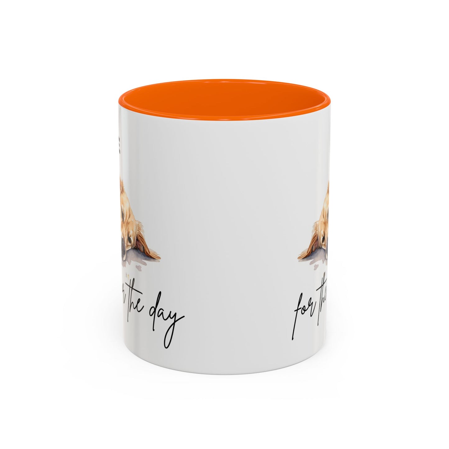 "Done for the day" – golden retriever Accent Mug