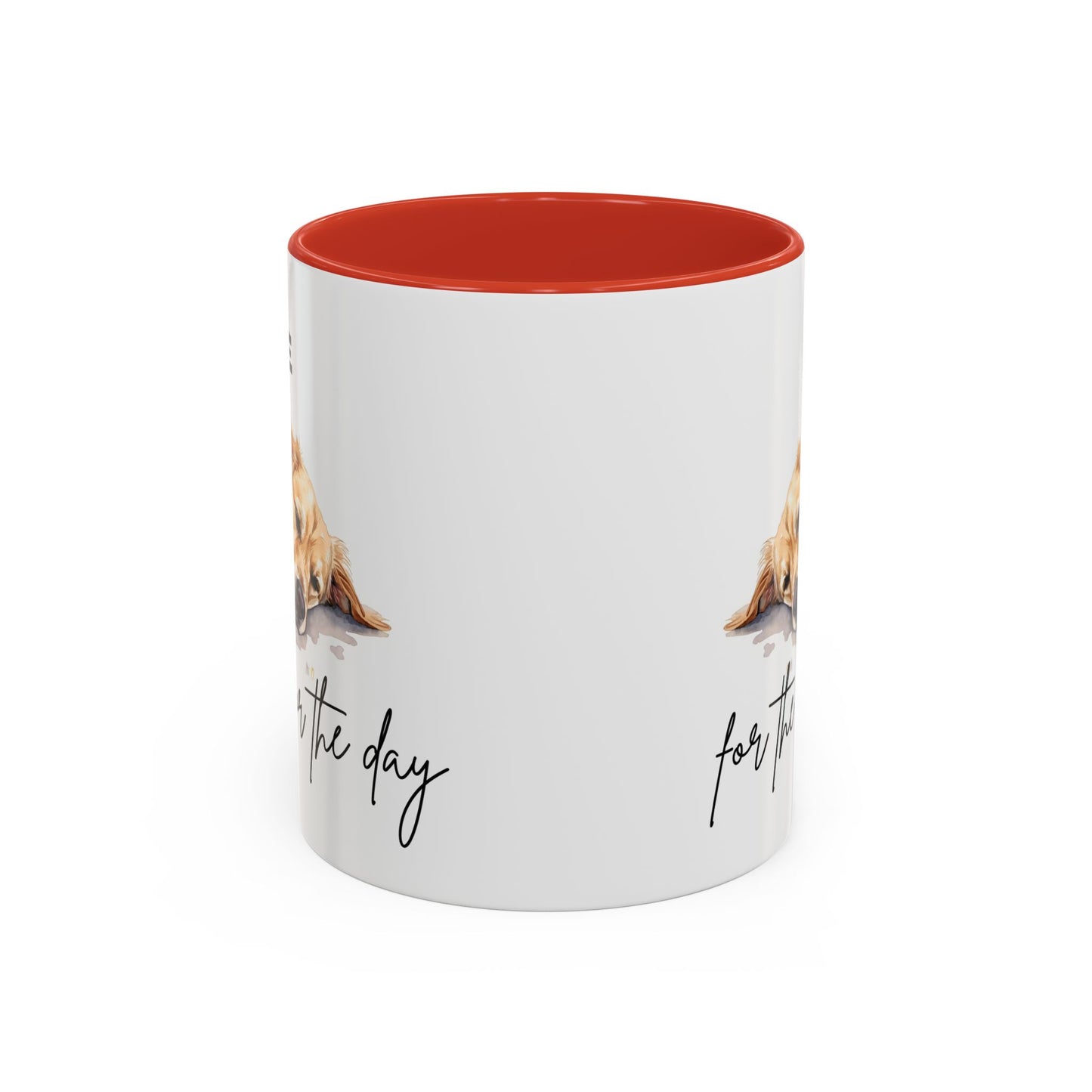 "Done for the day" – golden retriever Accent Mug
